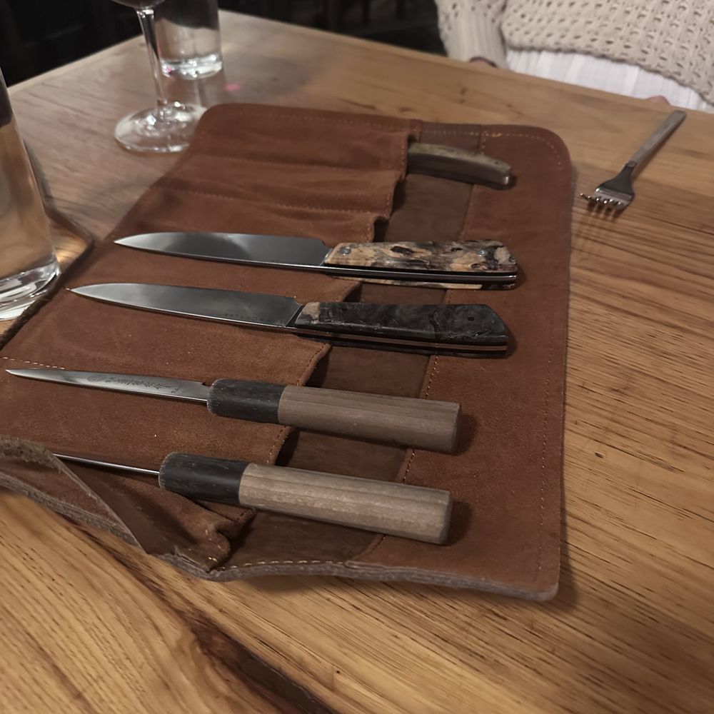 Bos Taurus - "Choose your weapon." You even get to pick your own steak knife from an excellent assortment. - Steakhouses Near Me - Bend, Oregon Bos Taurus - "Choose your weapon." You even get to pick your own steak knife from an excellent assortment. - Steakhouses Near Me - Bend, Oregon