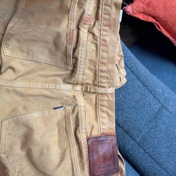 KIRIKO - Leather patch has bled and stained the denim - Accessories Near Me - Portland, Oregon KIRIKO - Leather patch has bled and stained the denim - Accessories Near Me - Portland, Oregon