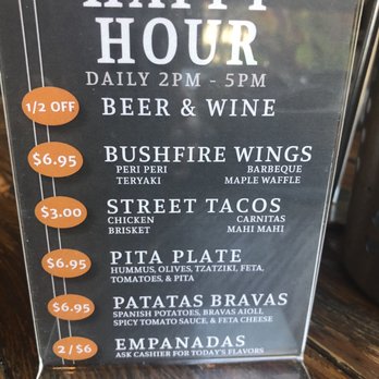 Bushfire Kitchen - La Costa - Happy Hour menu - American Near Me - Carlsbad, California