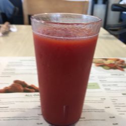 Newport Big Stop Restaurant - Tired of coffee, so large tomato juice.