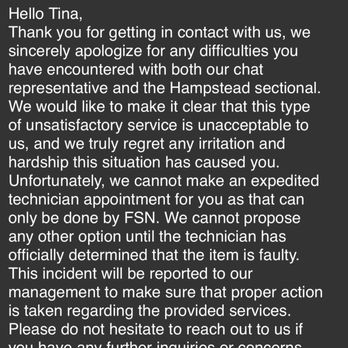 Living Spaces - Response of my complaint sent to the email shared in this review by them. - Furniture Stores Near Me - Millbrae, California Living Spaces - Response of my complaint sent to the email shared in this review by them. - Furniture Stores Near Me - Millbrae, California