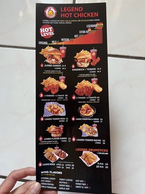 Menu photo 6 Legend Hot Chicken Hacienda Heights, CA