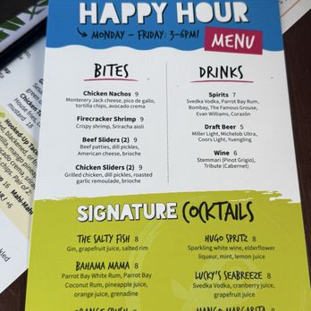 Lucky Fish - Happy hour menu - Seafood Near Me - Dania Beach, Florida