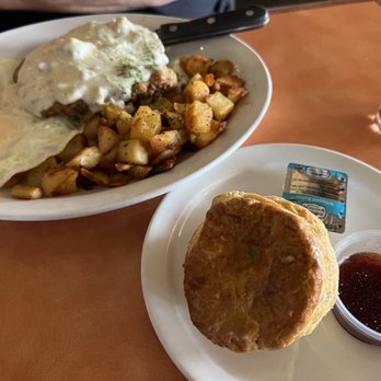 Original Breakfast House - Chicken Fried Steak & Eggs with biscuit - Breakfast & Brunch Near Me - Phoenix, Arizona