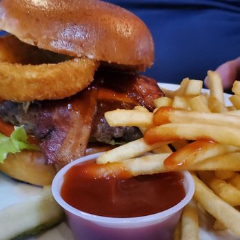 Rush Hour Tavern - a burger and fries on a plate - Bars Near Me - Las Vegas, Nevada Rush Hour Tavern - a burger and fries on a plate - Bars Near Me - Las Vegas, Nevada