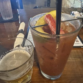 The Hale House - Spicy garlic Bloody Mary - Sports Bars Near Me - Hales Corners, Wisconsin