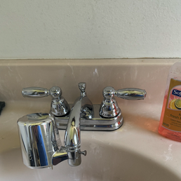 New faucet-fixture, installed New faucet-fixture, installed