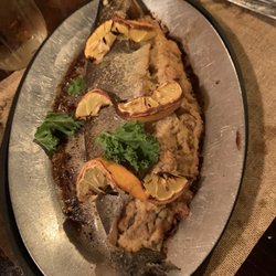 The 19th Hole - Rainbow trout stuffed with crabmeat dressing