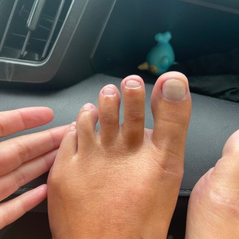 Nails By Indira - Not filed just cut way to short and left sticking everywhere - Nail Technicians Near Me - Dania Beach, Florida