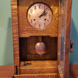 Clockworks - Terry Cross Clock, pendulum driven mini grandfather clock, about 2009