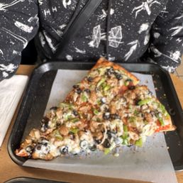 Individual slice of Combination Pizza. Made fresh when ordered, great deal! Individual slice of Combination Pizza. Made fresh when ordered, great deal!