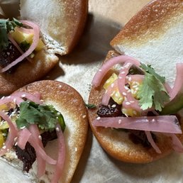 $17 "bao buns" appetizer. $17 "bao buns" appetizer.