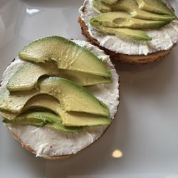 Badlands Artisan Distillery - I got a cheddar jalepeño bagel with cream cheese and avocado, and it was yummy