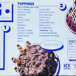 Ice cream and toppings