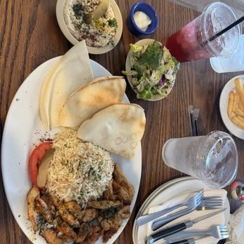 DoughLicious Restaurant & Catering - My chicken plate and the lovely red hibiscus drink to go with - Mediterranean Near Me - Murrieta, California DoughLicious Restaurant & Catering - My chicken plate and the lovely red hibiscus drink to go with - Mediterranean Near Me - Murrieta, California
