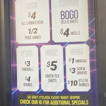 GameOn bar+arcade - Daily Specials - Arcades Near Me - Baltimore, Maryland GameOn bar+arcade - Daily Specials - Arcades Near Me - Baltimore, Maryland