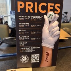 Fore Swing Lounge - Prices