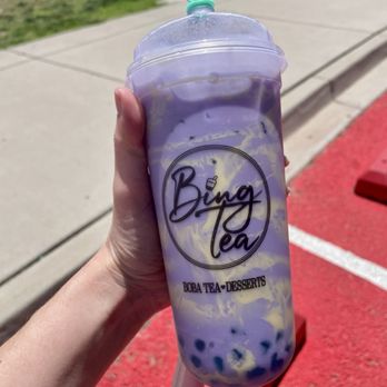 Bing Tea - Taro milk tea - yummy but suggest asking for less/half sweet! - Desserts Near Me - Albuquerque, New Mexico