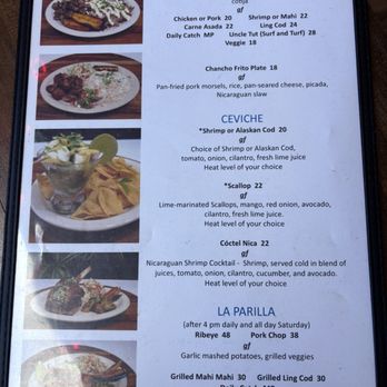 Tres Bro's - Menu page 2 including items only served after 4 pm. - Nicaraguan Near Me - Astoria, Oregon Tres Bro's - Menu page 2 including items only served after 4 pm. - Nicaraguan Near Me - Astoria, Oregon