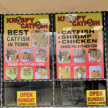 Krispy Catfish - the front and side of a restaurant - Seafood Near Me - Fort Worth, Texas Krispy Catfish - the front and side of a restaurant - Seafood Near Me - Fort Worth, Texas