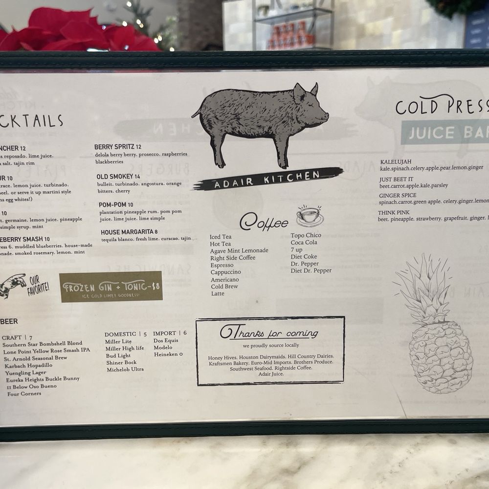 Adair Kitchen - Menu - Breakfast & Brunch Near Me - Houston, Texas