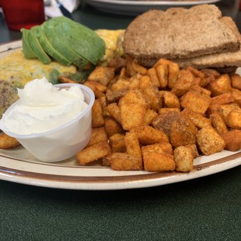 Egg Works - The works omelette with spinach, tomatoes & avocado - Breakfast & Brunch Near Me - Las Vegas, Nevada