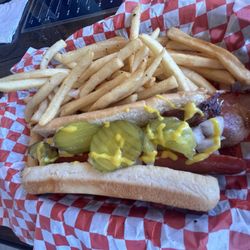 The Last Drop's hot dog. Om nom nom