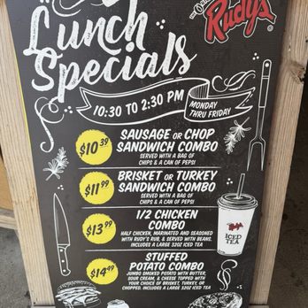 Rudy's - Lunch Specials - Barbeque Near Me - San Antonio, Texas