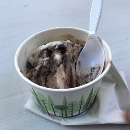 a cup of ice cream with a spoon a cup of ice cream with a spoon