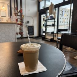 SONA Coffee - Iced pistachio latte