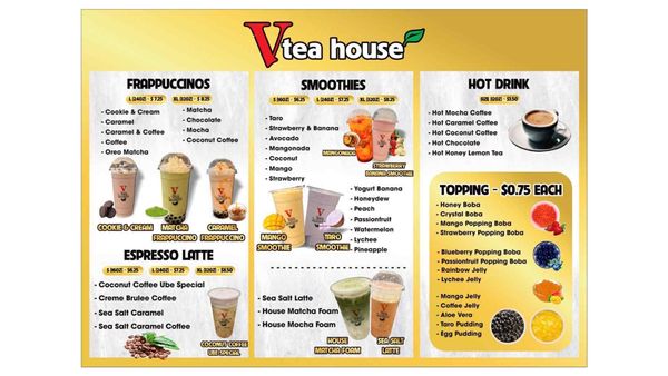 Menu photo 1 V Tea House Colton, CA Menu photo 1 V Tea House Colton, CA