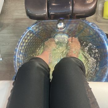 Nancy Nails Studio - In the process of getting my pedicure - Nail Technicians Near Me - Corona, California
