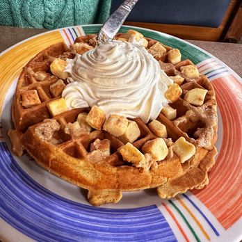 The Breakfast Place - Pumpkin waffle with cheesecake bites - Breakfast & Brunch Near Me - Lawton, Michigan The Breakfast Place - Pumpkin waffle with cheesecake bites - Breakfast & Brunch Near Me - Lawton, Michigan