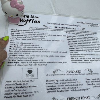 More Than Waffles - Menu prices as of 6/10/23 - Breakfast & Brunch Near Me - Encino, California