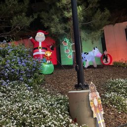 Christmas decorations in the drive thru!!