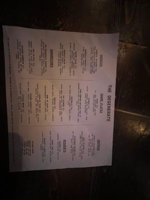 Menu photo 1 The Degenerate Charlotte, NC Menu photo 1 The Degenerate Charlotte, NC