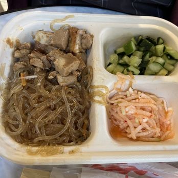 SeoulSpice - Chicken japchae bowl with radish and cucumbers. - Korean Near Me - Bethesda, Maryland SeoulSpice - Chicken japchae bowl with radish and cucumbers. - Korean Near Me - Bethesda, Maryland