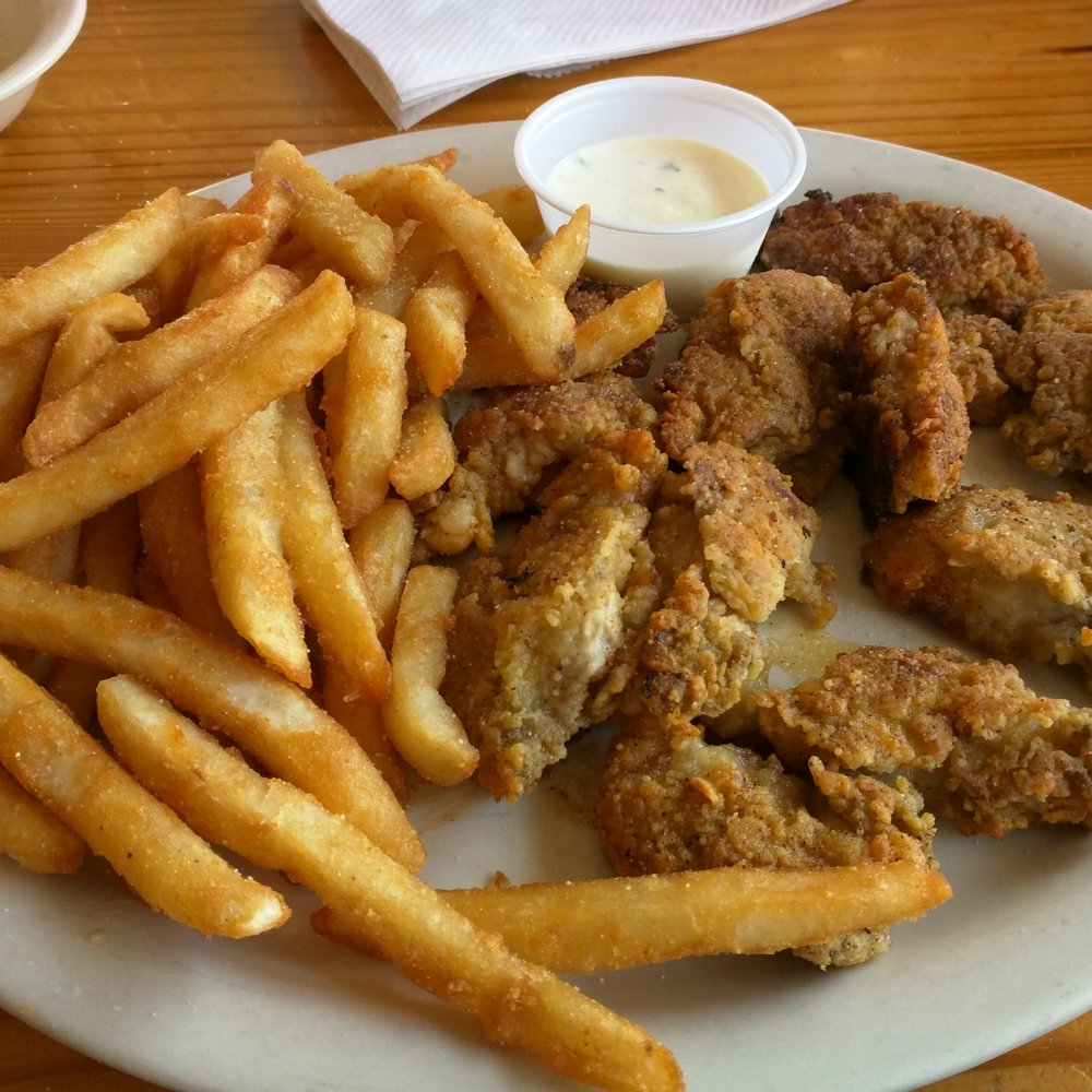 Stingaree - French Grilled Oysters. Rich. French fries and cole slaw (not shown) - Seafood Near Me - Crystal Beach, Texas Stingaree - French Grilled Oysters. Rich. French fries and cole slaw (not shown) - Seafood Near Me - Crystal Beach, Texas