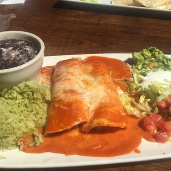 Salsa Verdes - shrimp enchiladas w green rice & black beans. - Mexican Near Me - Palos Verdes Estates, California Salsa Verdes - shrimp enchiladas w green rice & black beans. - Mexican Near Me - Palos Verdes Estates, California