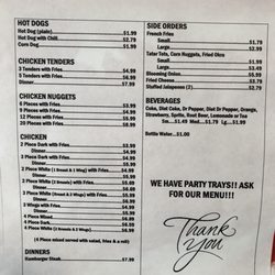 Joe's Sandwich Shop - Menu as of 4/1/2019
