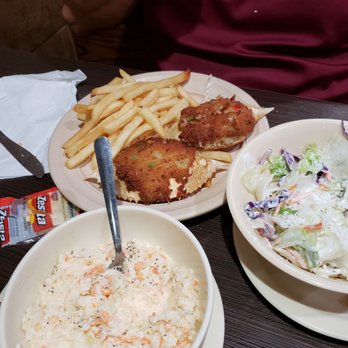 Kelley's Country Cookin - Crab cakes with coleslaw and salad -- the crab cakes were cold in the middle. We sent them back. Next batch were frozen in the middle. - Breakfast & Brunch Near Me - LaMarque, Texas Kelley's Country Cookin - Crab cakes with coleslaw and salad -- the crab cakes were cold in the middle. We sent them back. Next batch were frozen in the middle. - Breakfast & Brunch Near Me - LaMarque, Texas