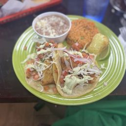 Mixed combo platter -fish and shrimp taco Mixed combo platter -fish and shrimp taco