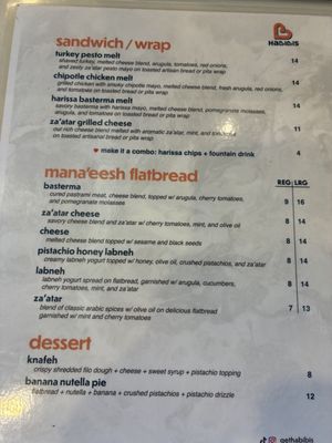 Menu photo 1 Habibi's Fullerton, CA Menu photo 1 Habibi's Fullerton, CA