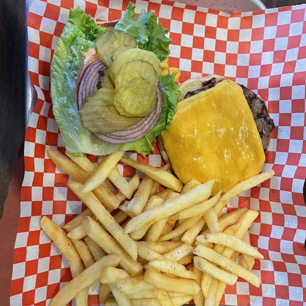 Burger BLVD - Cheeseburger (cheddar) with a side of fries - Burgers Near Me - Pacifica, California