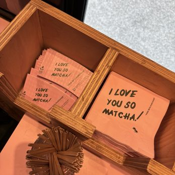 Cha Cha Matcha - Such sweet messages- I LOVE YOU SO MATCHA - Coffee & Tea Near Me - Brooklyn, New York