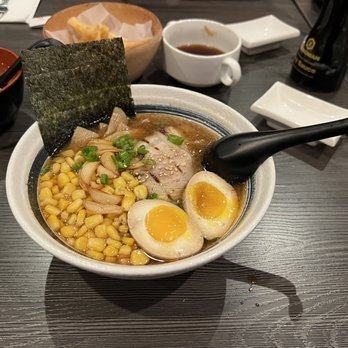 Kiseki - Mayu Ramen (black garlic) with an added soft boiled egg - Izakaya Near Me - Livermore, California