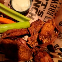 chicken wings, carrots and celery
