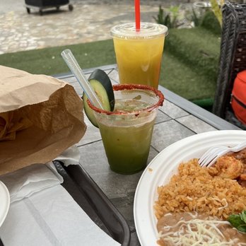 Tio's Tacos - Cucumber margarita , rice beans and shrimp - Mexican Near Me - Riverside, California Tio's Tacos - Cucumber margarita , rice beans and shrimp - Mexican Near Me - Riverside, California