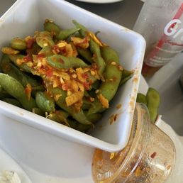 spicy edamame spicy edamame