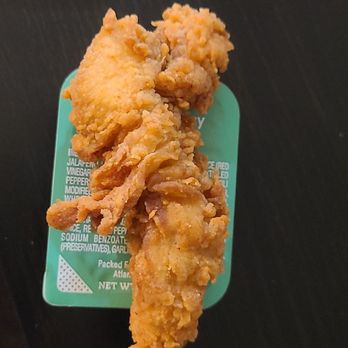 Chick-fil-A - Chicken tender size in reference to sauce. - Fast Food Near Me - Azusa, California Chick-fil-A - Chicken tender size in reference to sauce. - Fast Food Near Me - Azusa, California